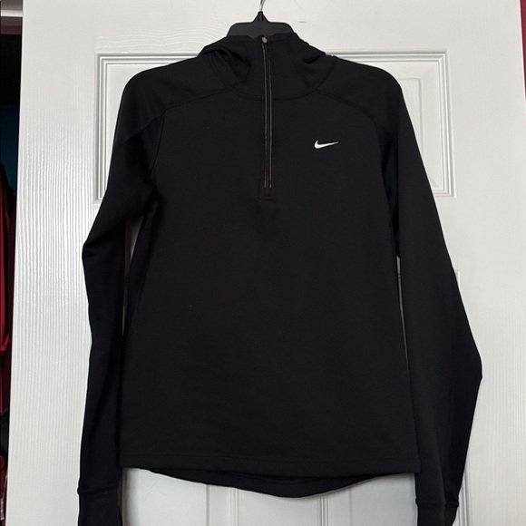 Nike Black for dry sweatshirt lined with Fleece Jacket size small w/ hood - Picture 1 of 8